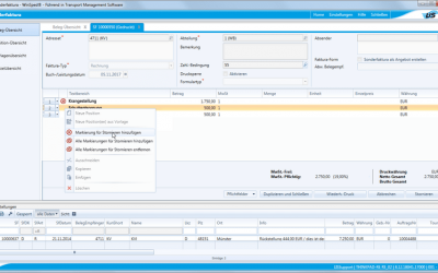 Das Fakturierungsprogramm der Speditionssoftware WinSped