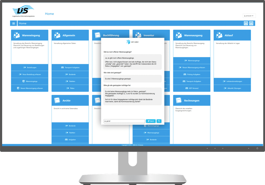 Sprechen statt klicken und tippen: LIS integriert KI-Sprachassistenten in das Warehouse Management System LWM